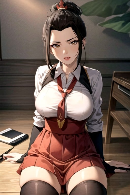 Sitting Down, Nylon Stockings, Azula (avatar) Hentai AI Porn