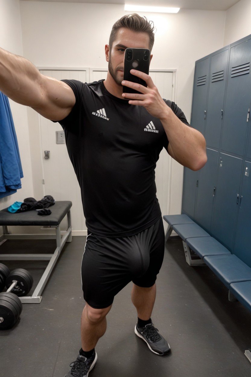 1 Personne, Huge Bulge, Gants Sans DoigtsPorno IA Furry