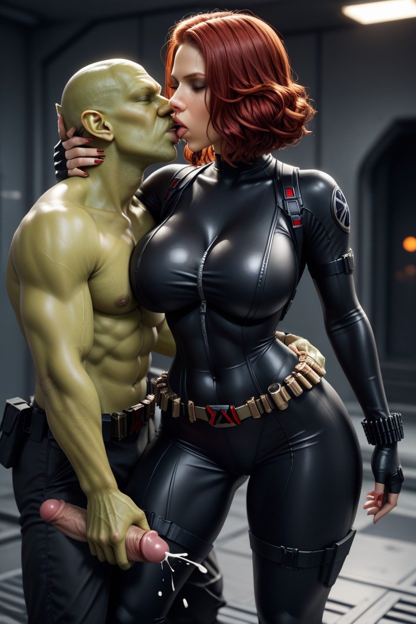 Black Widow, Marvel, Full Body Image AI Gay Porn