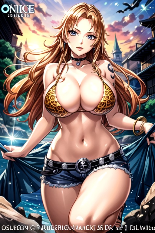 Jeweled Choker, Nami (one Piece), Perfect Face AI Porn