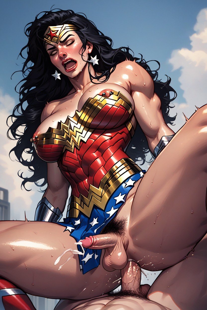 Wonder Woman Penis, Gros Cul, Batman Beneath Wonder WomanPorno IA Furry