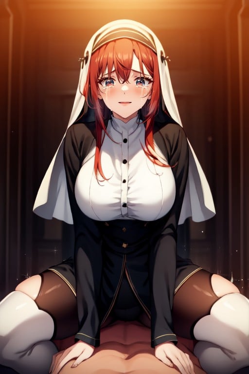 Happy Crying, Detailed Screencap, Nun AI Porn