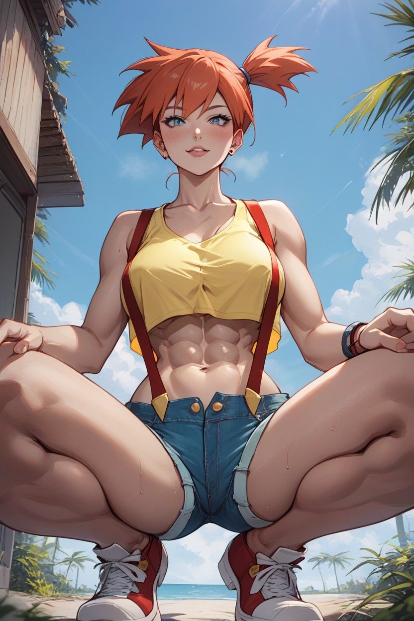 En Forme, Red Suspenders, Misty From PokemonPorno IA Hentai