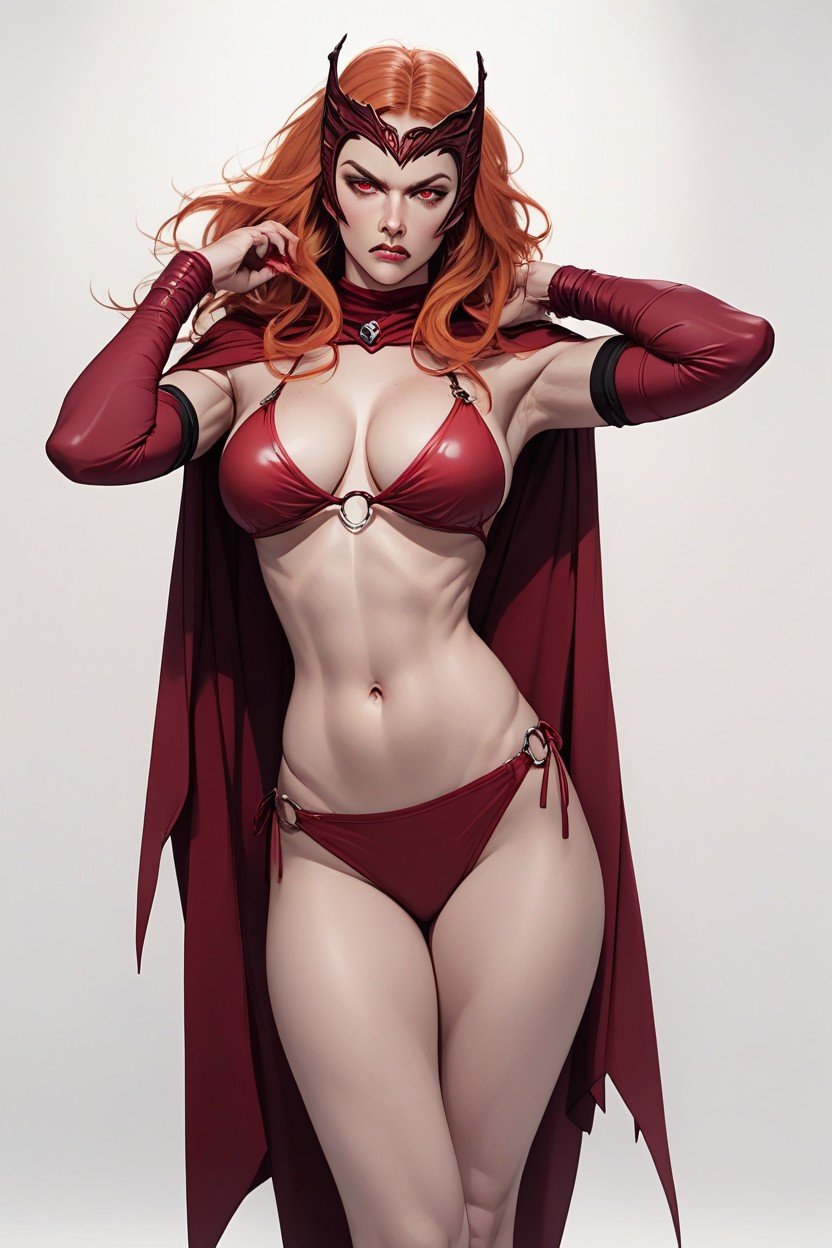 Scarlet Witch, 中等長度, 模特姿势AI黃片