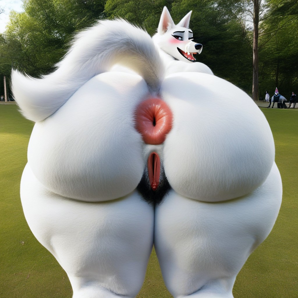 Vista Trasera, Caliente, Parque Furry IA