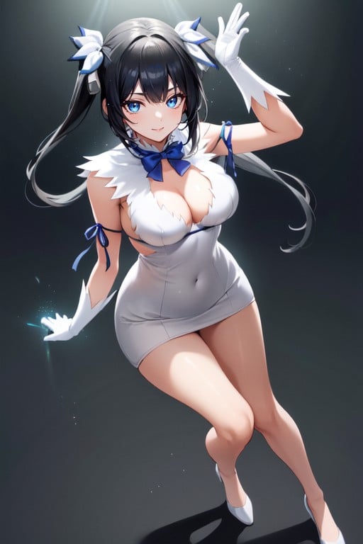 Woman, Black Hair, Glowing Eyes Hentai AI Porn