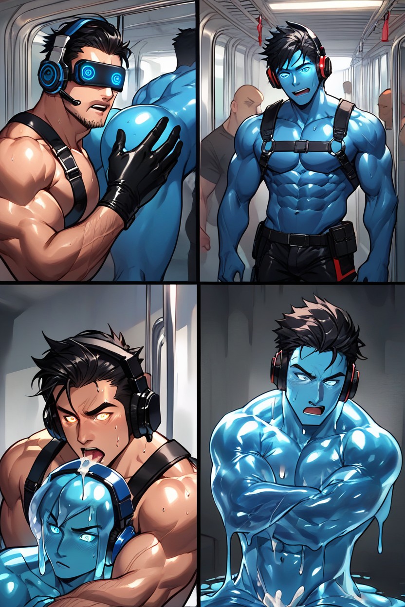 Black Hair, Fucking, Shocked AI Gay Porn
