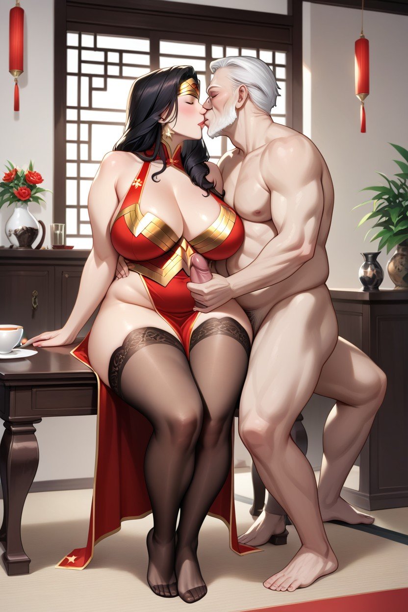 Black Stockings, Wonder Woman, KissingAI黄片