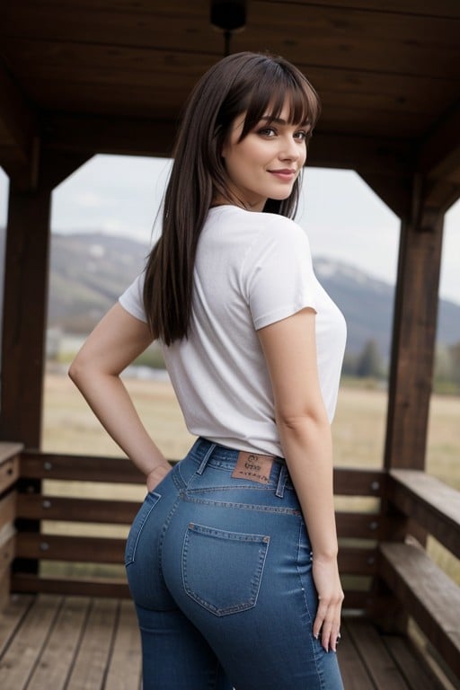 Jeans, Smile, Hands On HipsPorno IA transsexuelle