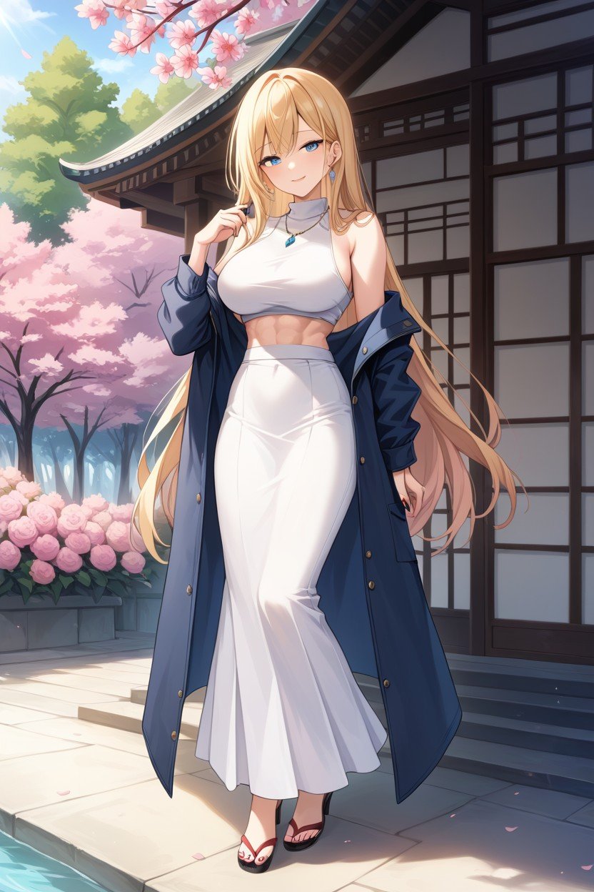 Sakura Garden, Japanese, Blonde Hair AI Porn