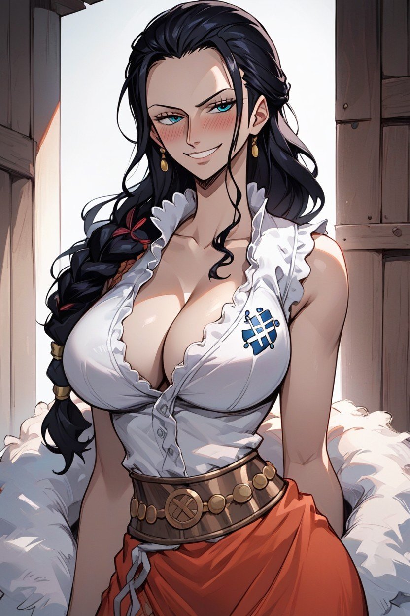 Smug Expression, Horny, Nico Robin From One Piece Hentai AI Porn