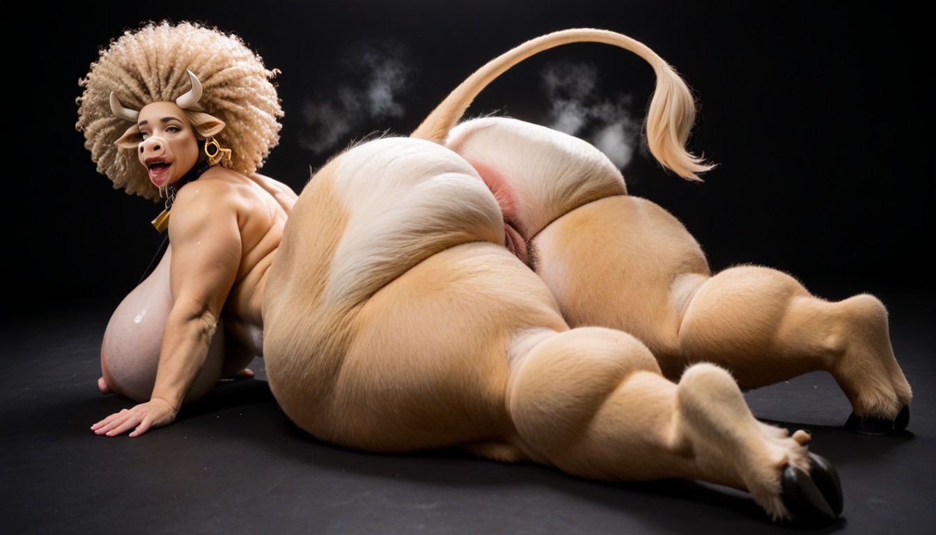 Wet Pussy, Blushing, Hyper Blonde Hair AI Porn