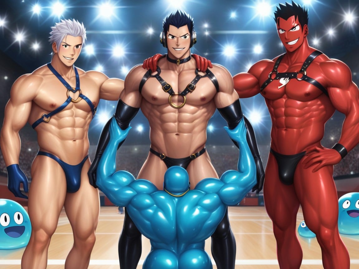 Harem, Glowing Eyes, Blue Skin AI Gay Porn