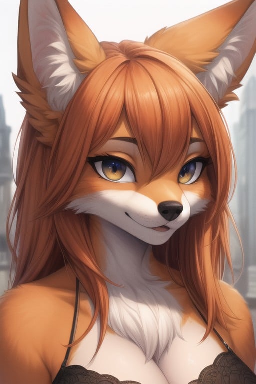 Fox, Small Breast, Skinny Furry AI Porn