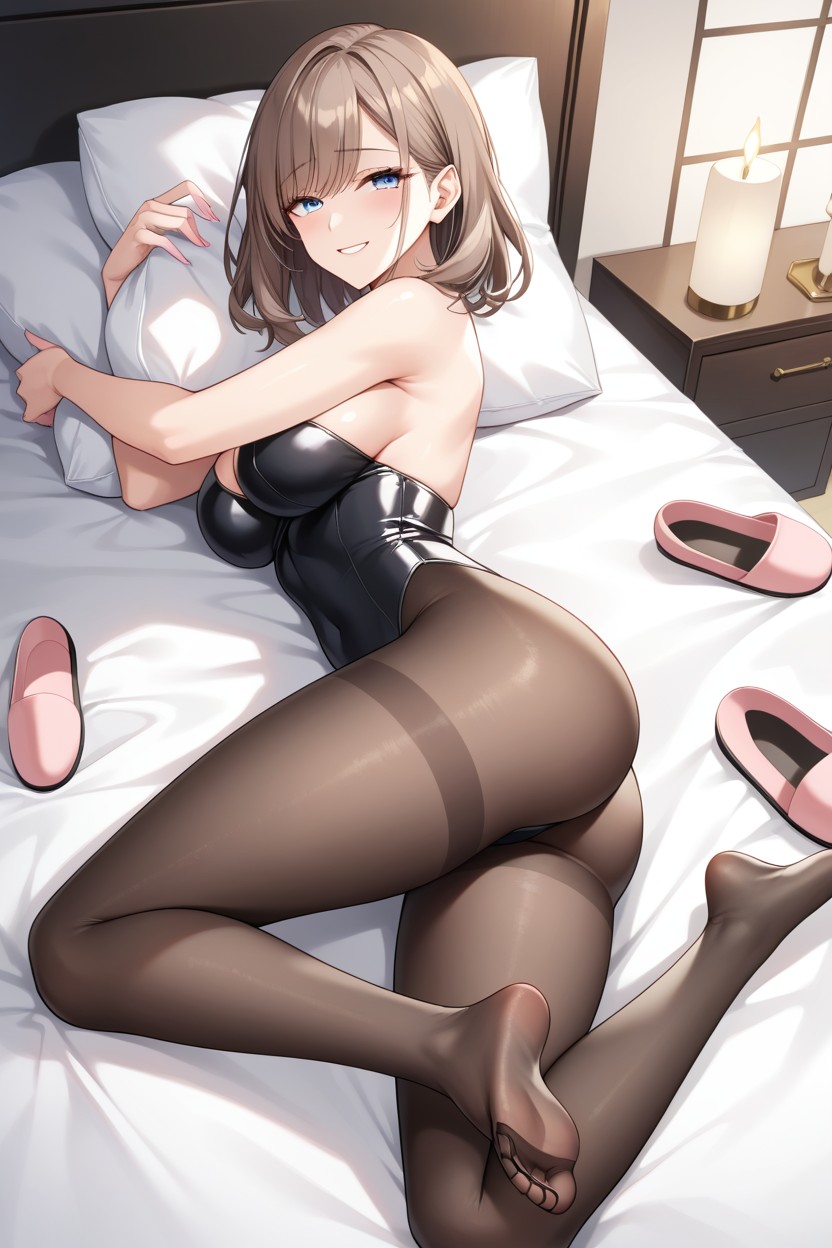 Rolling On The Bed, Full Bodies, Beautiful Feet Legs Hentai AI Porn