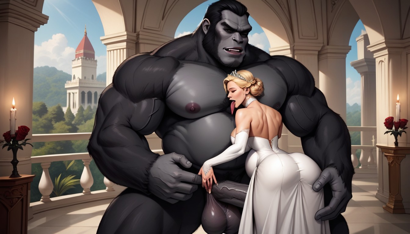 High Resolution, Rimming, Gorilla Huge Arms AI Gay Porn