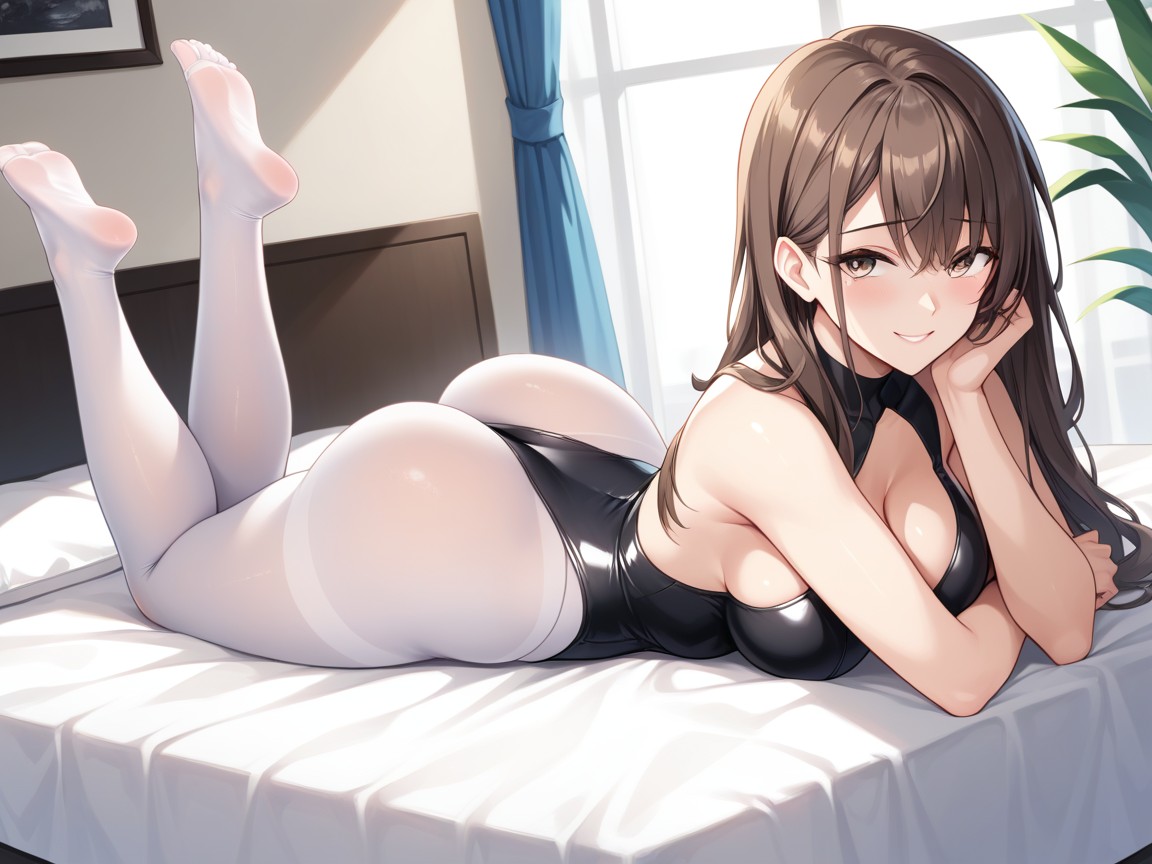 Pretty Feet And Legs, Lauren Fair Skin, Black Hair Hentai AI Porn