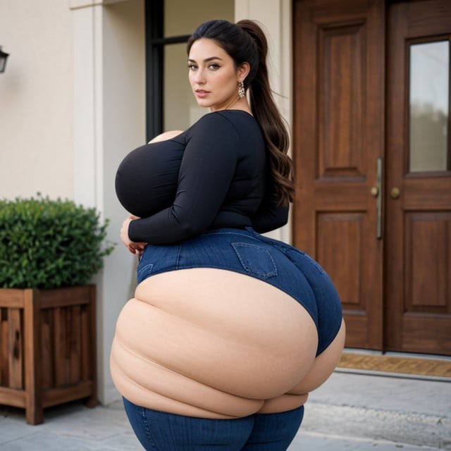 Wide Hips, Wide Curvy Ass, Thick AI Porn