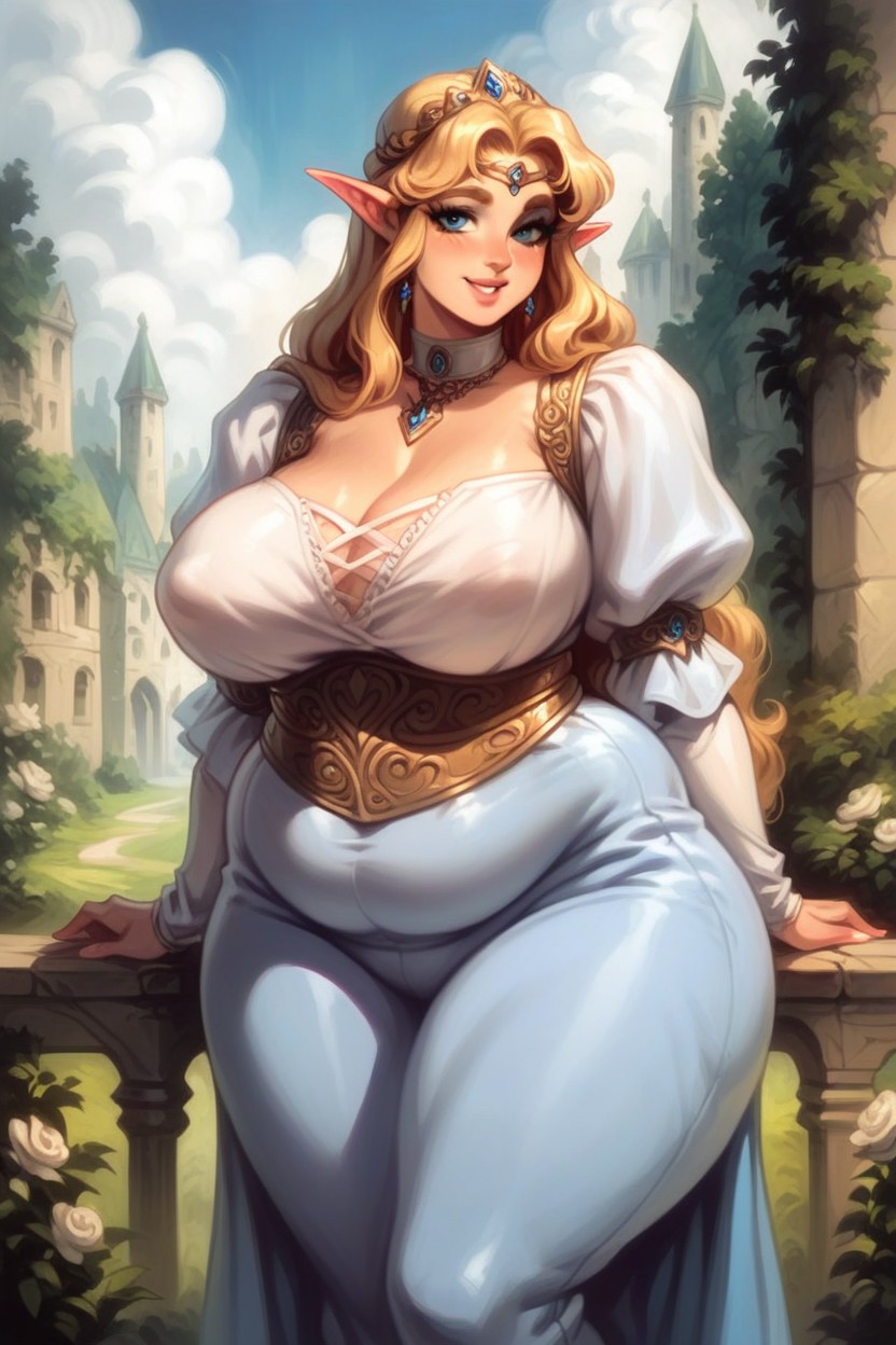 Obese Ass, Blonde, Princess Hentai AI Porn