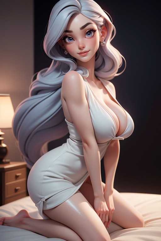 Perfect Fingers, Swept Bangs, Night Hentai AI Porn