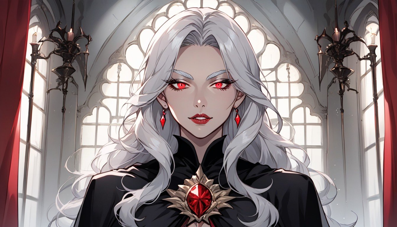 Pale Lips, Red Eyes, Vampire ClothesAI黄片