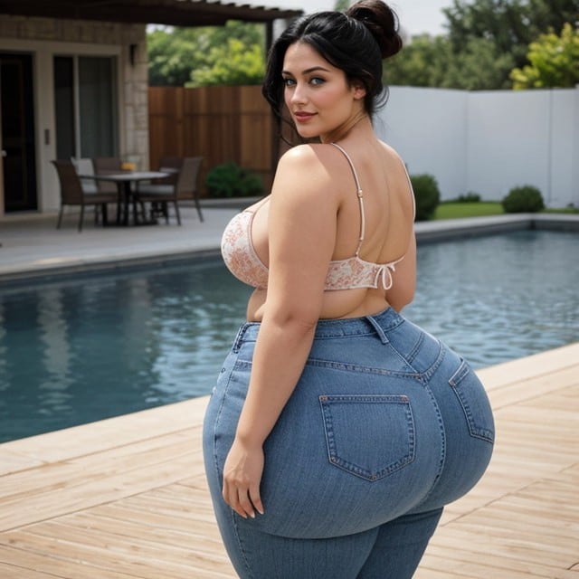 Persian, Moño, Huge Non Protruding Curvaceous AssPorno IA de transexuales