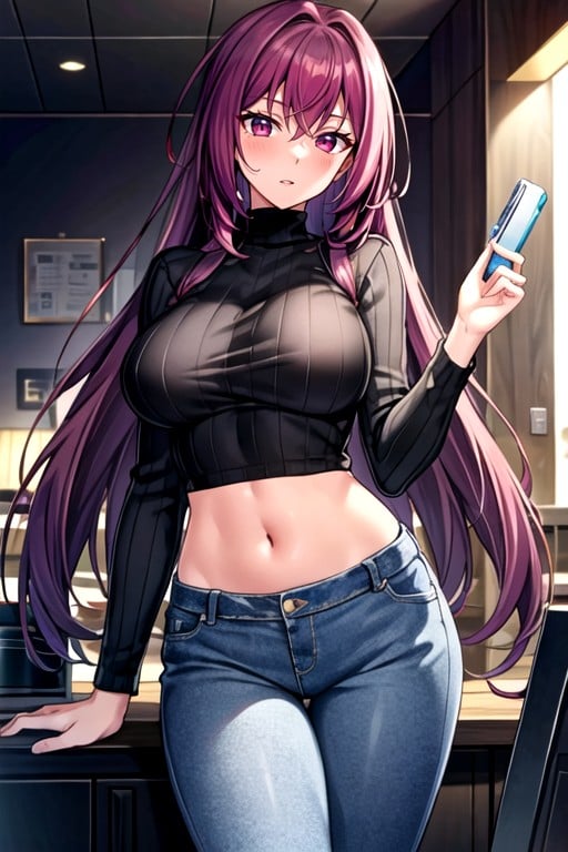 Scathatch (fate/grand Order), Top Cropped, Thick Lines Hentai IA pornografia