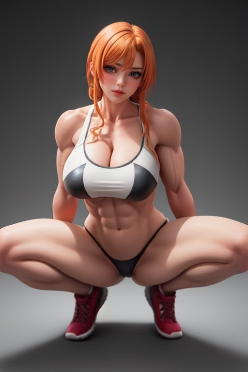 Hyper Realistic, Mega Muscle, Dominant Muscle WomanAI 포르노