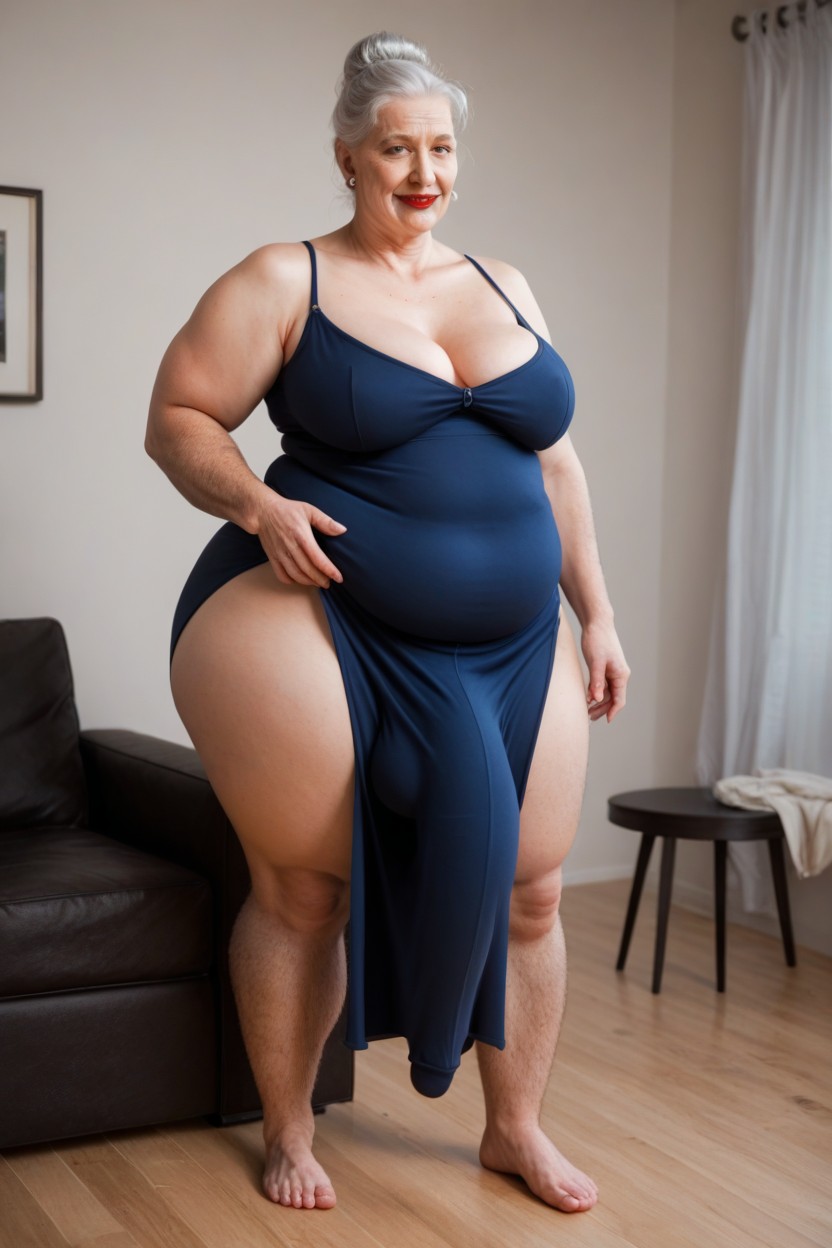1 Person, Gigantic Saggy Breast, Fat Shemale AI Porn