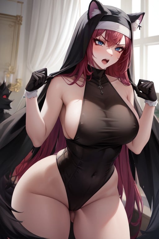 Powerful, Maroon Hair, Evil Hentai IA pornografia