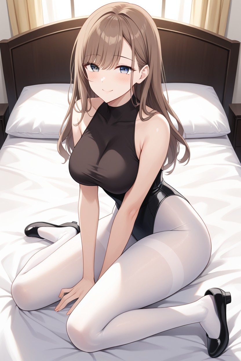 Black Ballet Slippers, Medium Hair, Lesbian Ballerinas Hentai AI Porn
