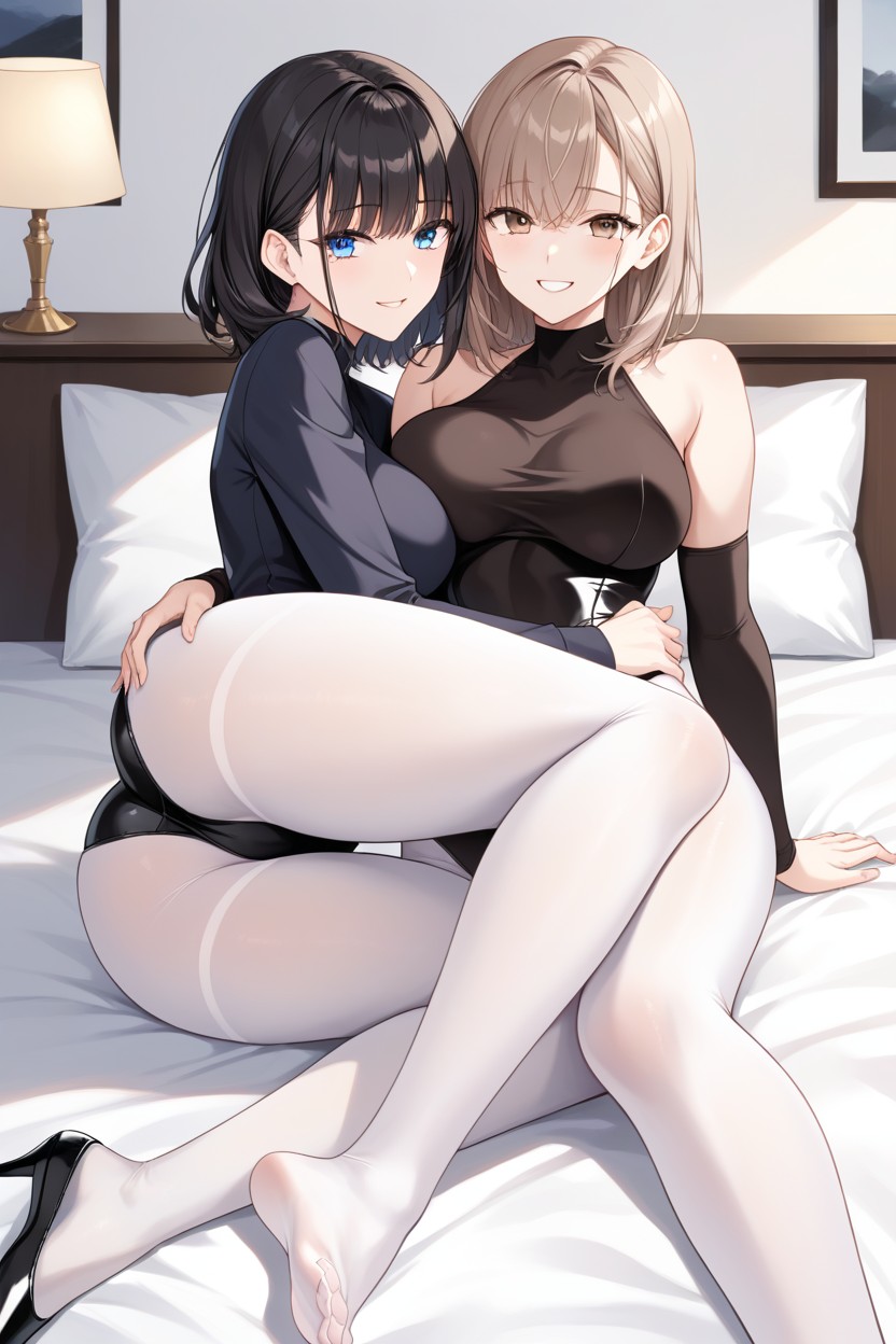 Laying Down, Full Bodies, Hugging Caressing Each Other Hentai AI Porn