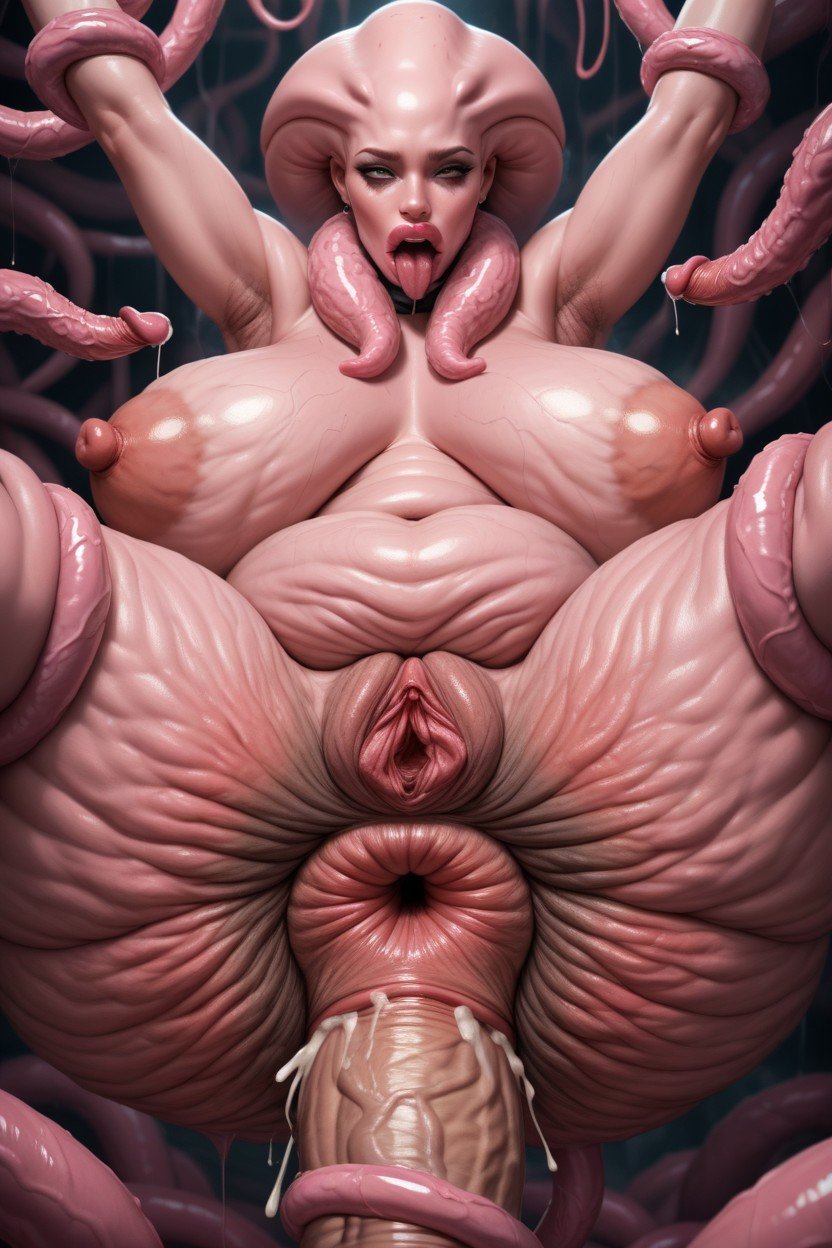 Pink Tentacle Pulling Leg, Bulging Anus, Massive CockAI黄片