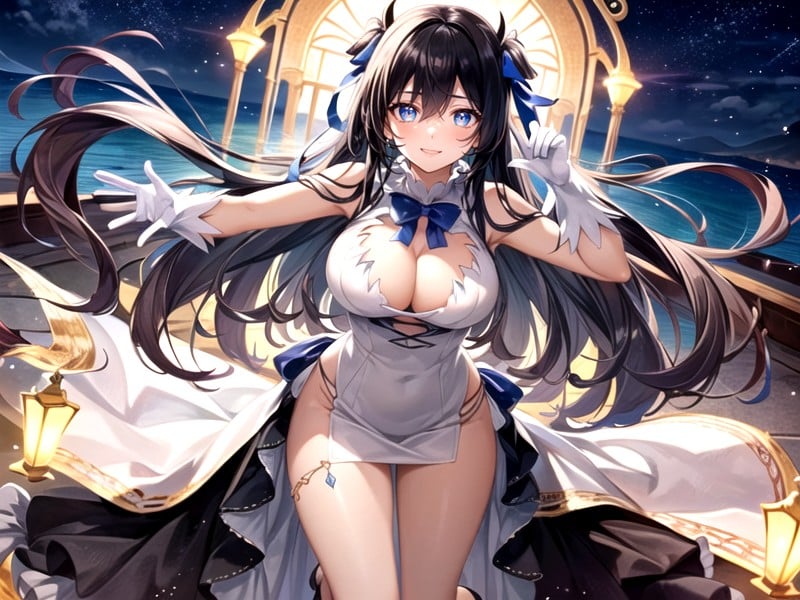 Night, Solo, Blue EyesPorno AI Hentai