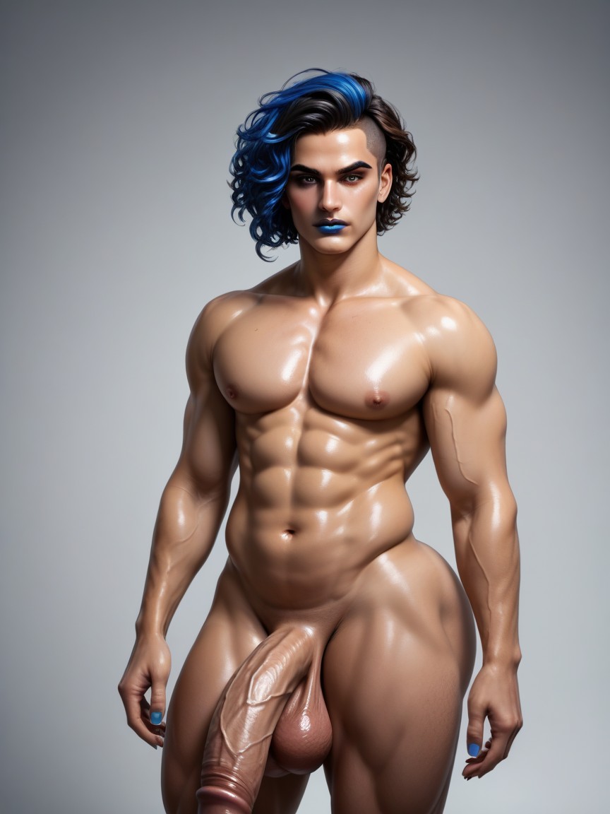 Big Eyes, Specular, Large Testicles AI Gay Porn