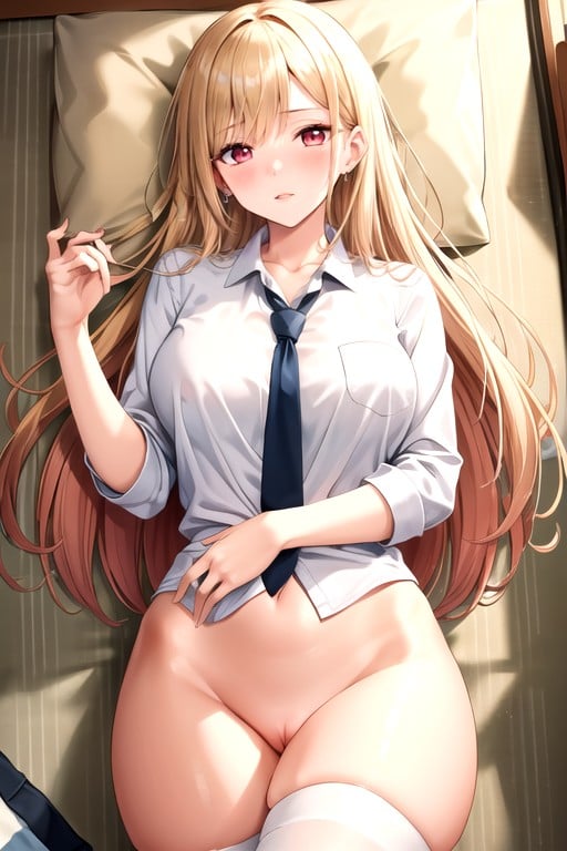 Kitagawa Marin (sono Bisuku Dōru Wa Koi O Suru), Petit Cul, Chaussettes Montant Jusqu'à La CuissePorno IA Hentai