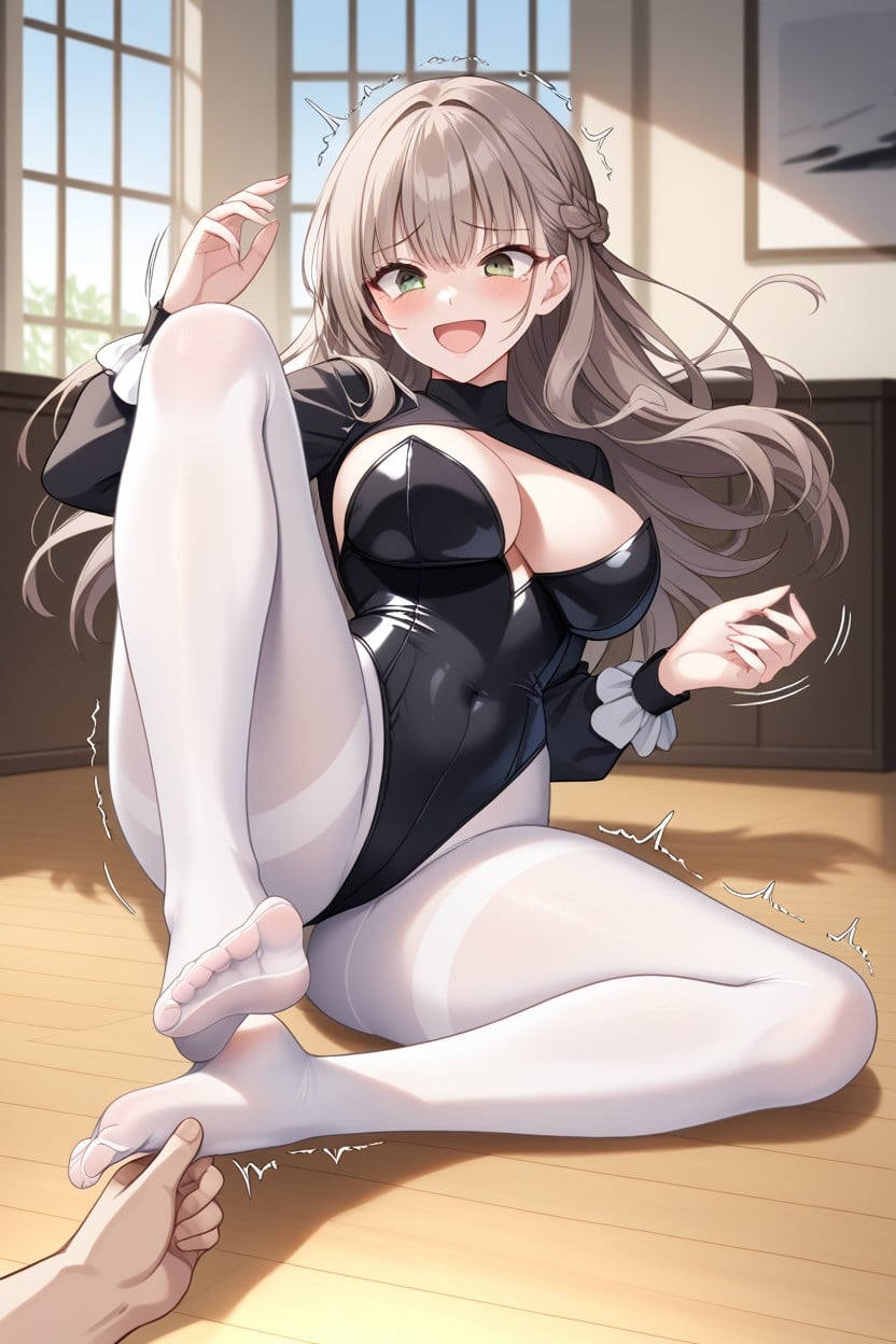 Thick Thighs, Black Ballet Slippers, Beautiful Feet Legs Hentai AI Porn