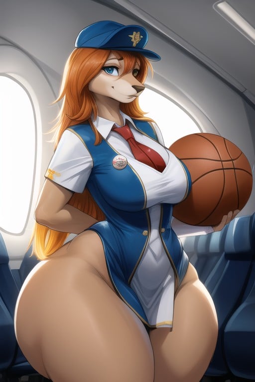 Cap, Basketball, Extremely Large Ass Furry AI Porn