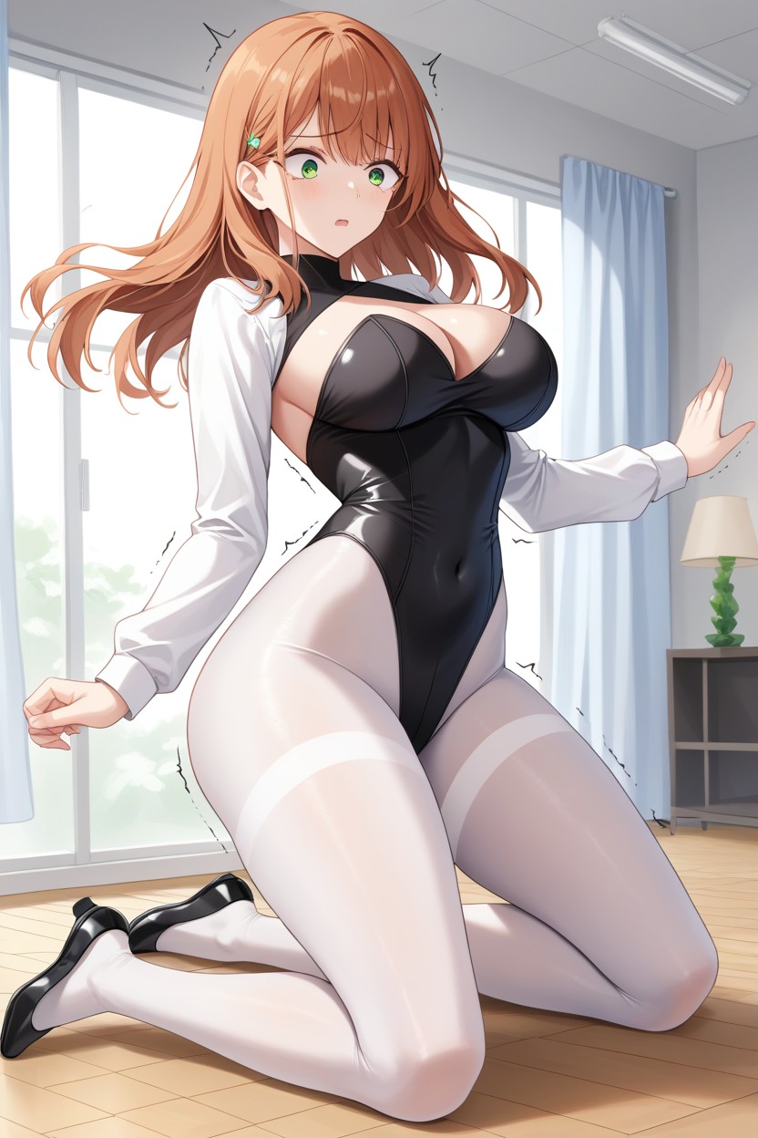 Breasts Expanding Larger, Perky Breasts, Pale Skin Hentai AI Porn
