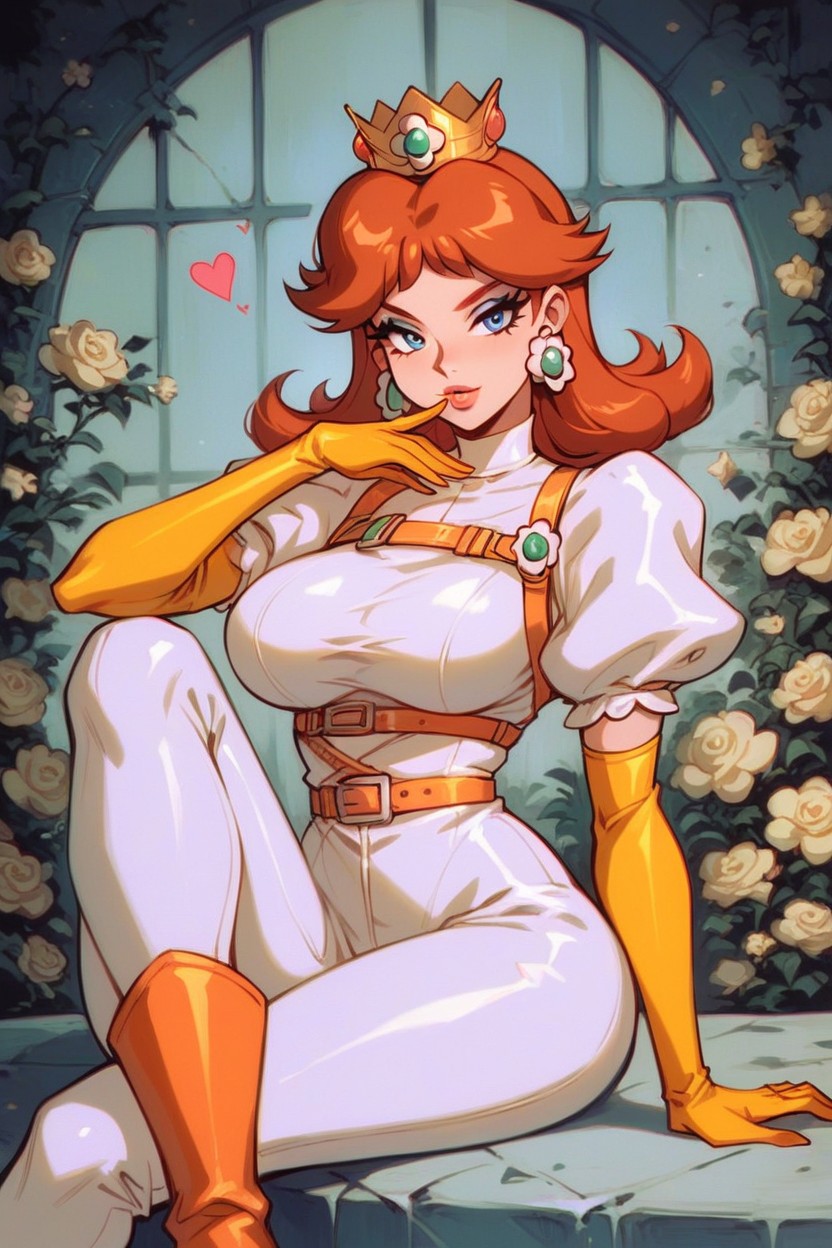 Hourglass Figure, Tight Outfit, Blue Eyes Hentai AI Porn