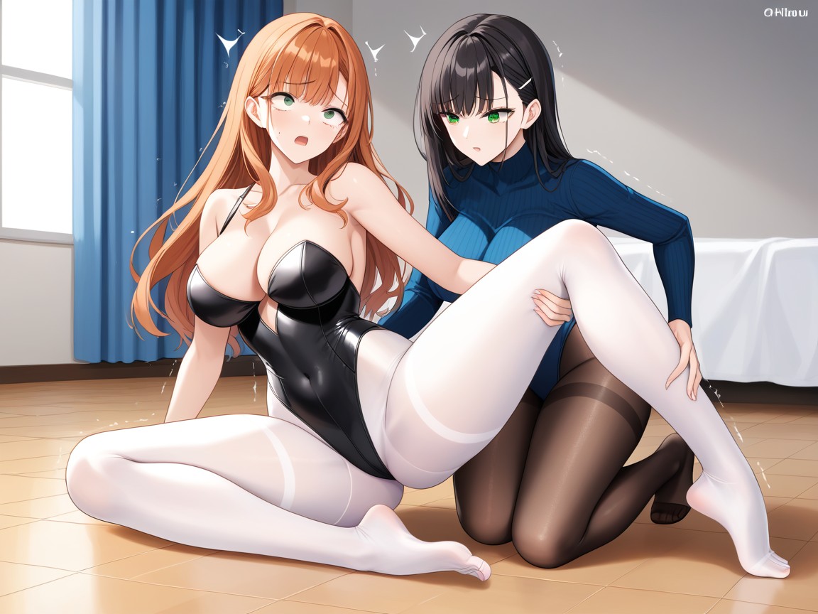 Black Ballet Slippers, Black Ballet Slippers, Thick Thighs Hentai AI Porn