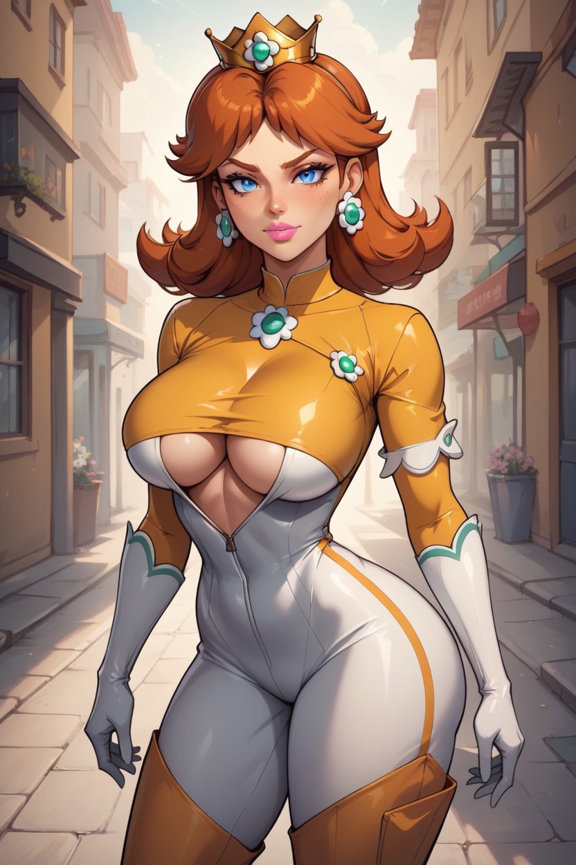 Round Cheeks, Jumpsuit, Crown Hentai AI Porn