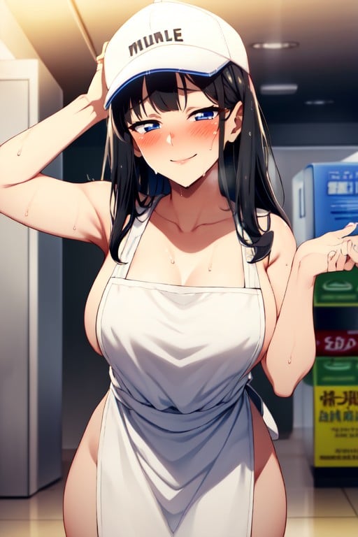 Detailed Screencap, Mischievous (smiling While Blushing), Naked AI Porn