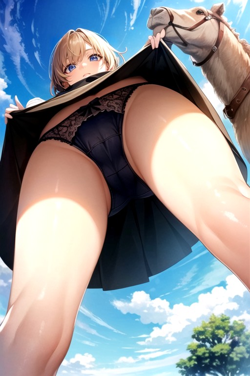 Bottom Up (upskirt), Camel Toe, Small Ass Hentai AI Porn