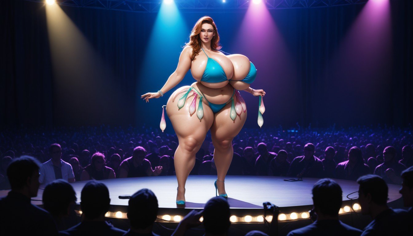 Waist, Wide Hips, En El EscenarioPorno AI