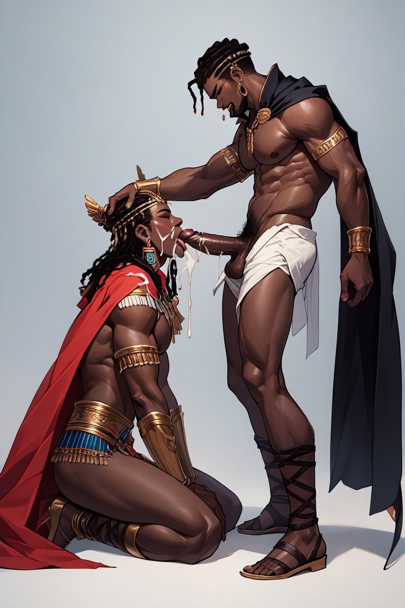 Gaywhite Manwhite Man Licking African American Dickafrican American Mancumshotafrican-american Man Sitting On A Gold Thronewhite Man Getting Blowjob, 顏射, 羅馬袍AI黃片