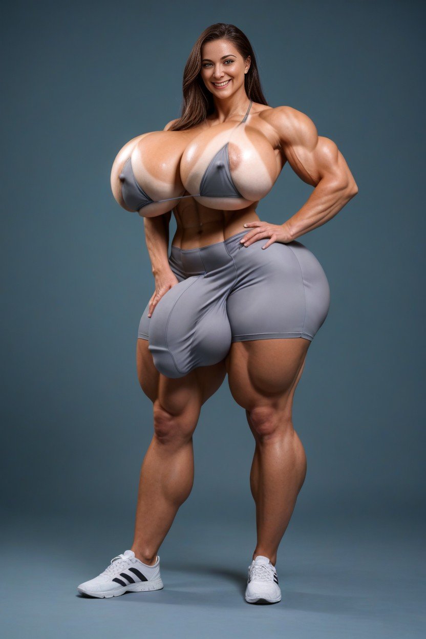 極端下半身沉重, Muscular Steroid Goddess, Neutral BackgroundAI黃片