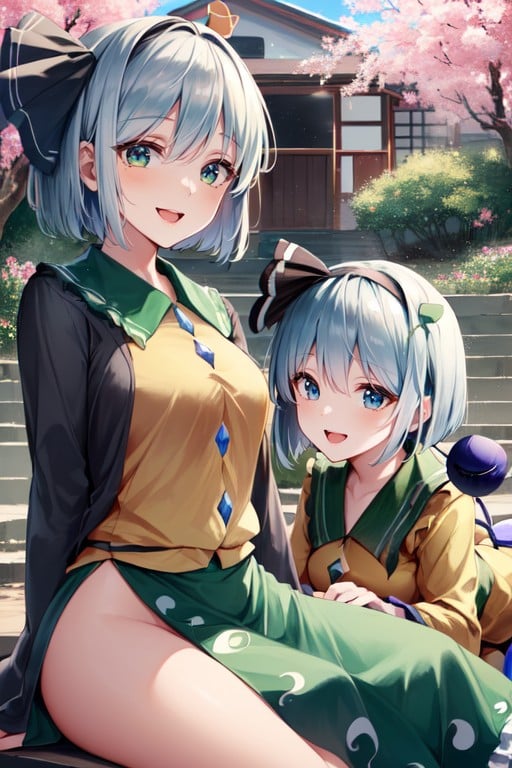 2 People, Komeiji Koishi From Touhou Project, 18 Hentai AI Porn