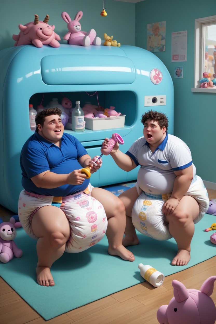 Nursery, Mind Control, Brainwashed AI Gay Porn
