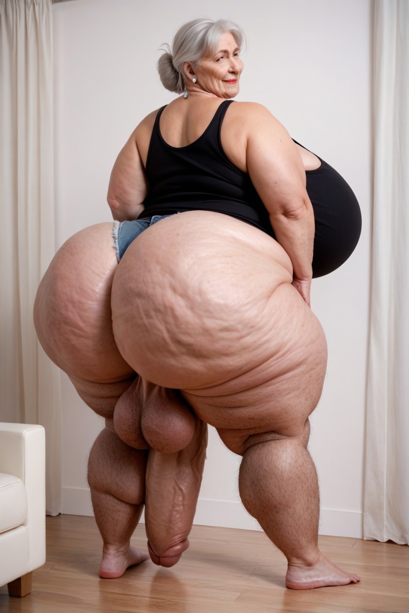 Pudgy, Extremely Fat, 60+ Shemale AI Porn